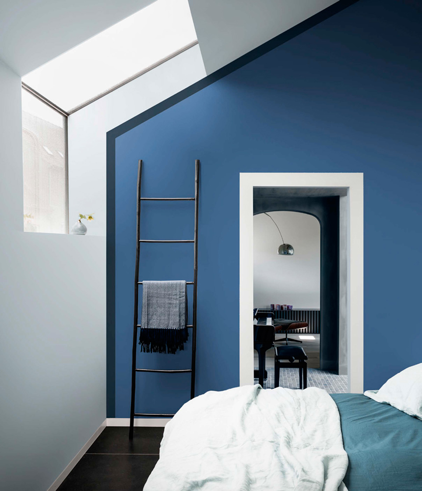 kamar tidur bernuansa biru